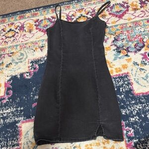 Divided Black Mini Dress